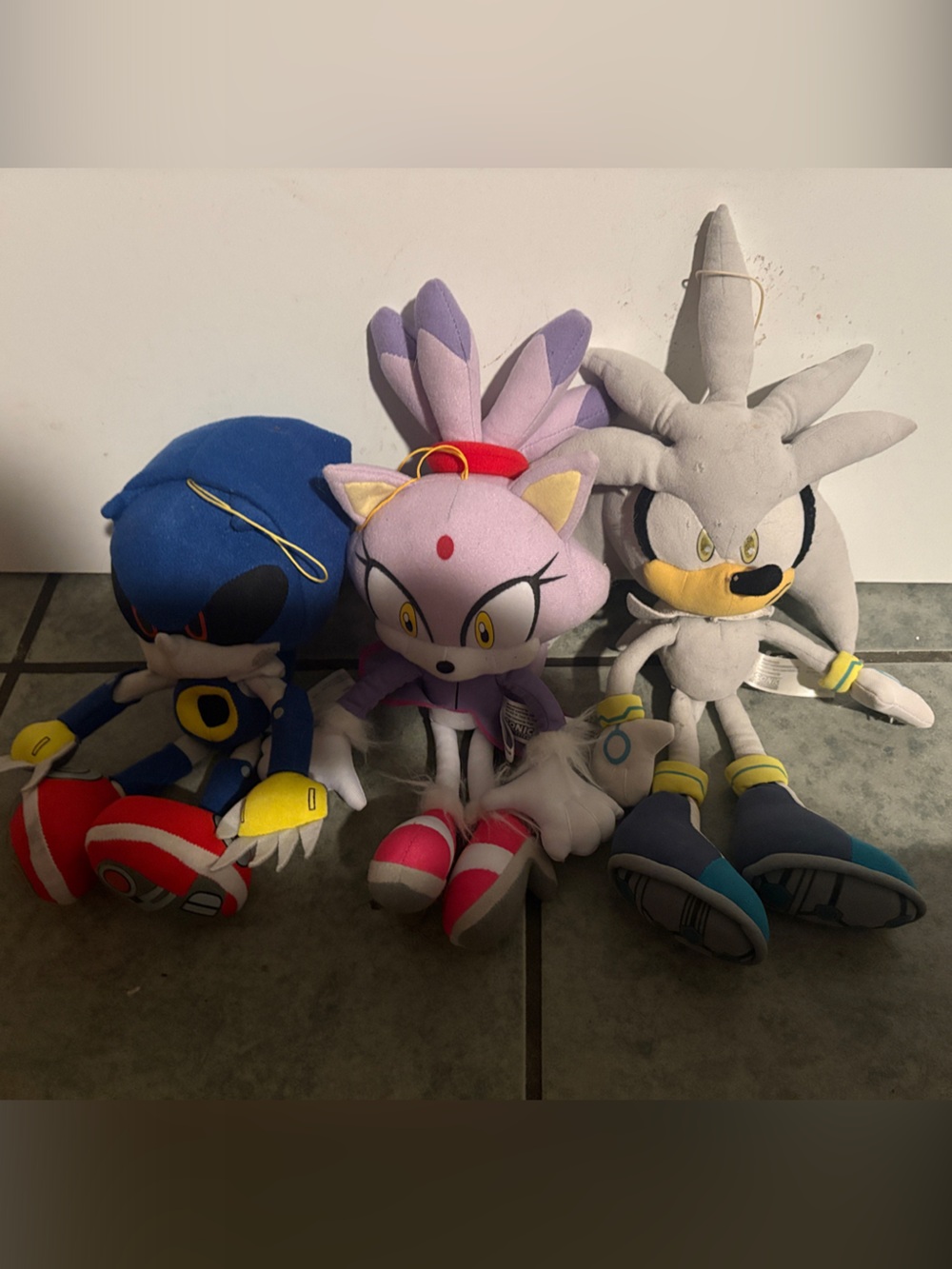 3 rare Sonic the Hedgehog Plush Toy Bundle lot read